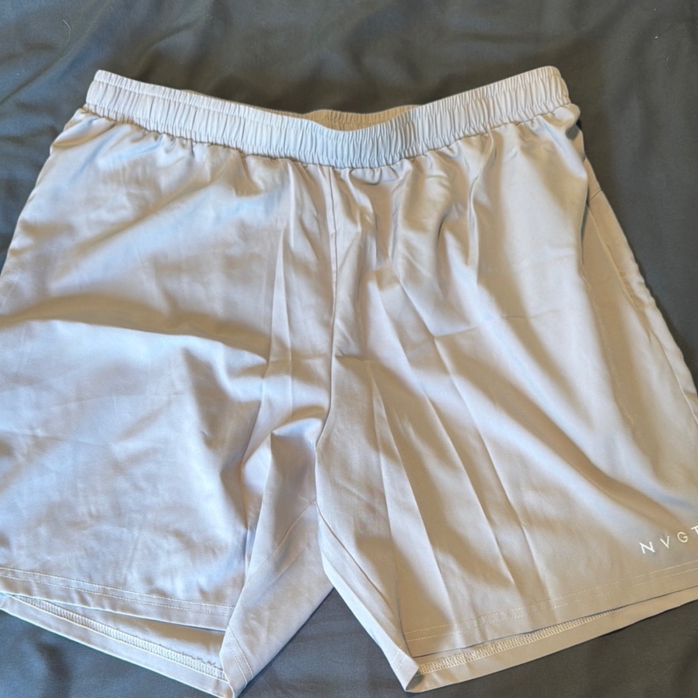 NVGTN Gray Athletic Shorts Lightweight Elastic Waist
